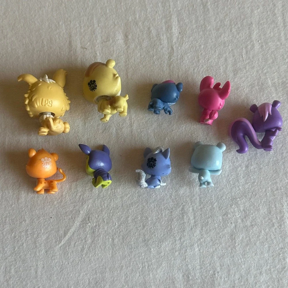 Littlest Pet Shop Hasbro Lot of 9 Figures Mixed Sizes‎ EUC Replacement Figurines